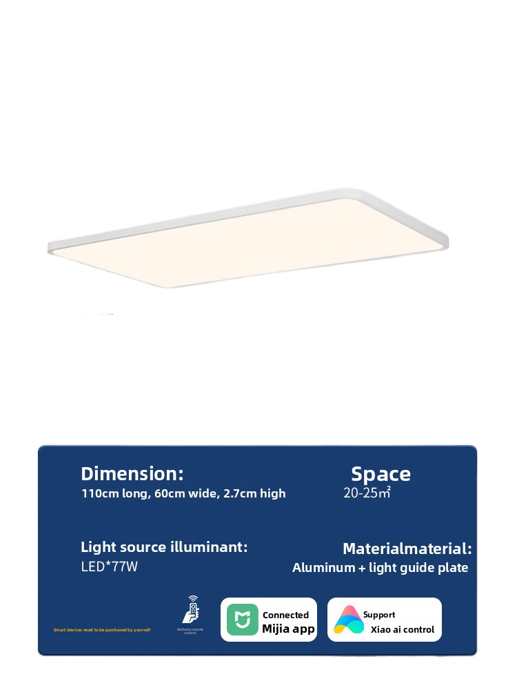 Ultra-Thin Smart Ceiling Lamp with Dimmable Lighting
