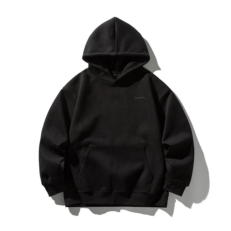 Heavyweight Cotton Blend Hooded Pullover Sweatshirt