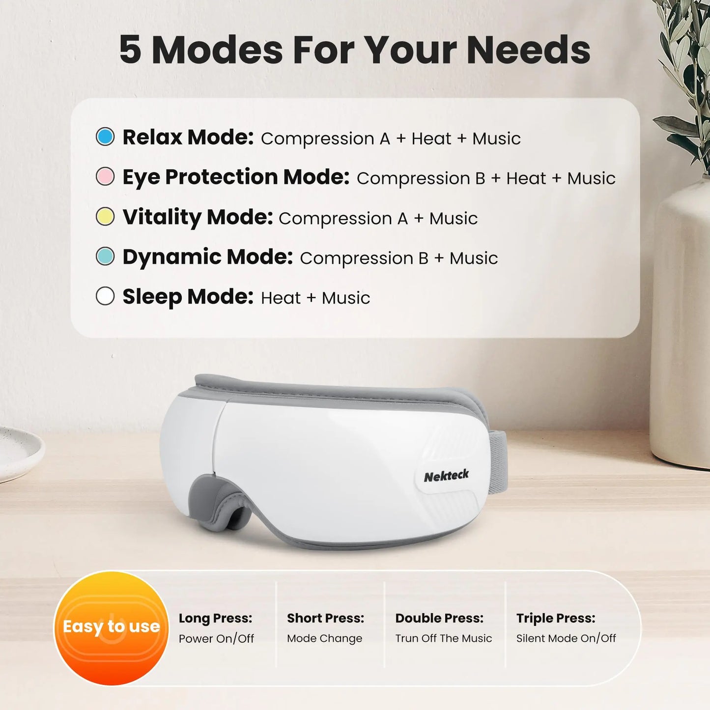 Nekteck Neck Massager & Foot Massager & Eye Massager, Gift for Father Mother Friend