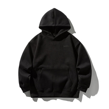 Heavyweight Cotton Blend Hooded Pullover Sweatshirt