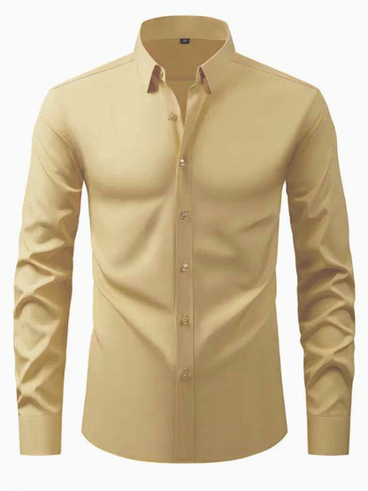 Mens Long Sleeve No-Iron Dress Shirt