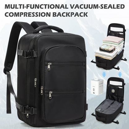 Vacuum Bag for Clothing，Backpack Hand Luggage Aircraft，Travel Essentials Vacuum Backpack Hand Luggage 40X30X20, Men Backpack