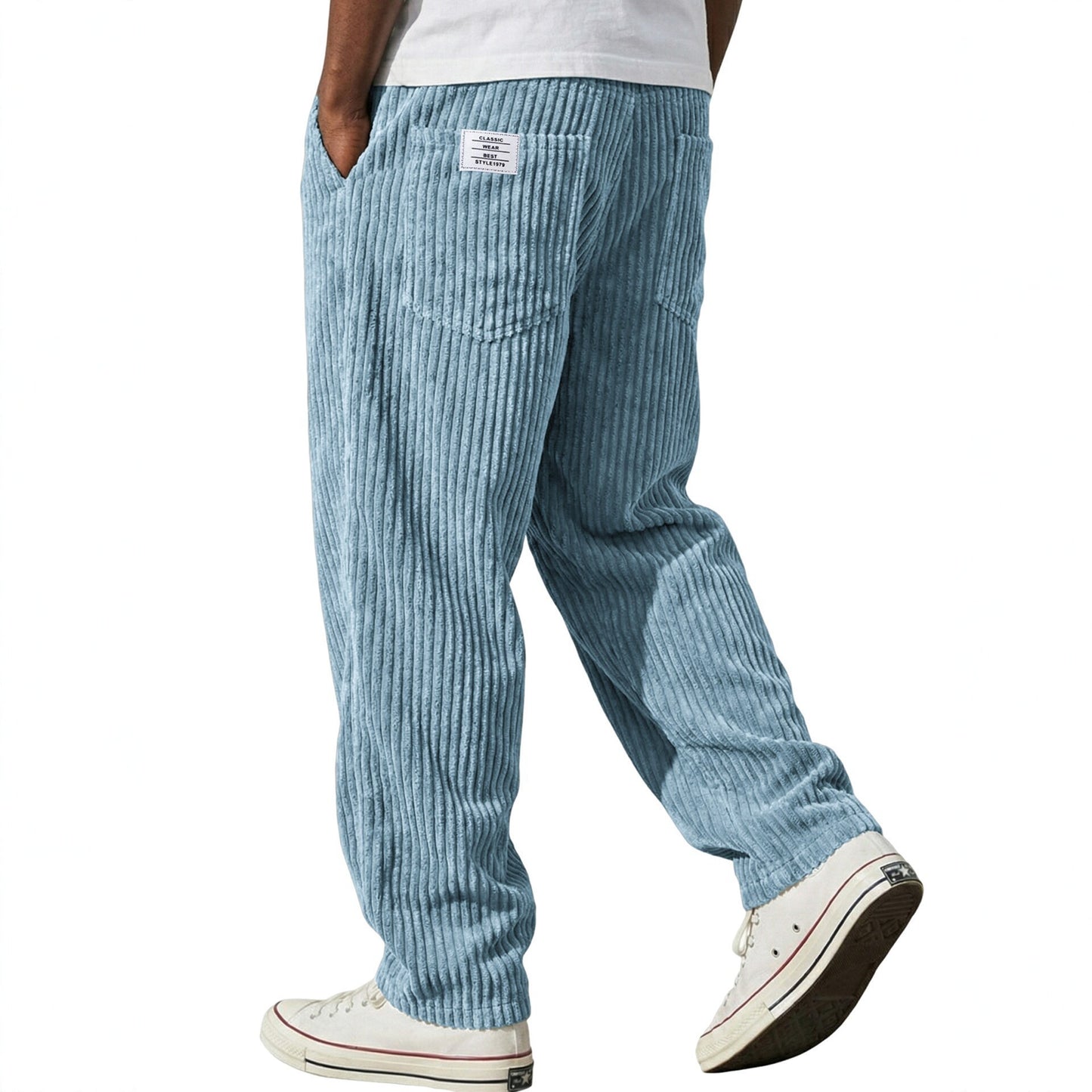 Mens Straight Leg Casual Pants