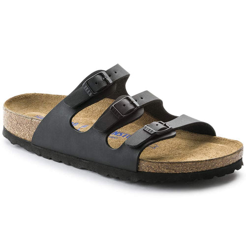 Birkenstock Womens Open Back Slippers Black 10