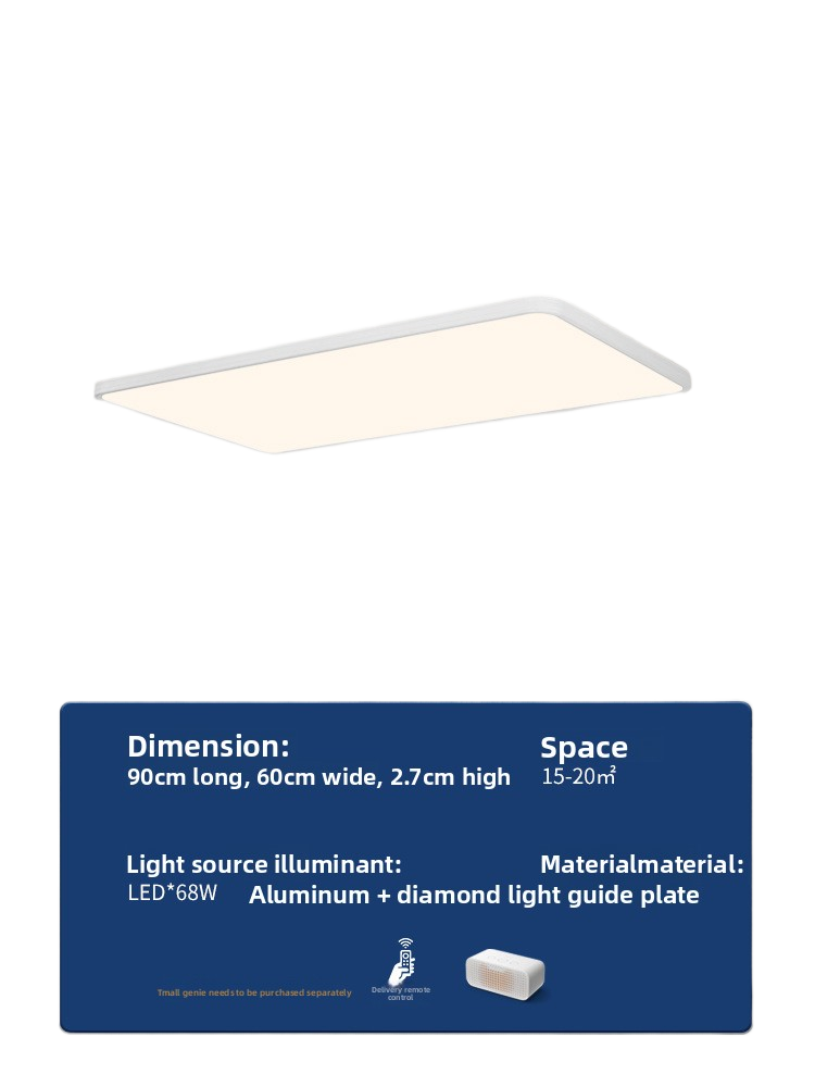 Ultra-Thin Smart Ceiling Lamp with Dimmable Lighting
