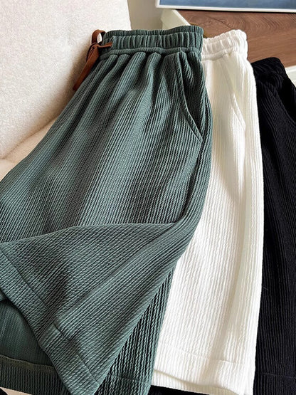 Mens Textured Ice Silk Quick-Dry Shorts