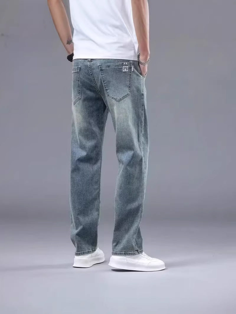 Mens Stretch Straight Leg Denim Pants