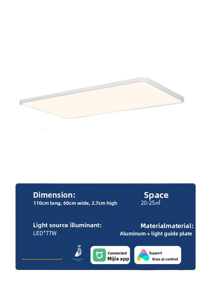 Ultra-Thin Smart Ceiling Lamp with Dimmable Lighting
