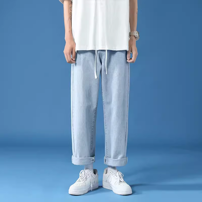Mens Straight Loose Casual Jeans