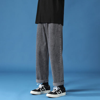 Mens Straight Loose Casual Jeans