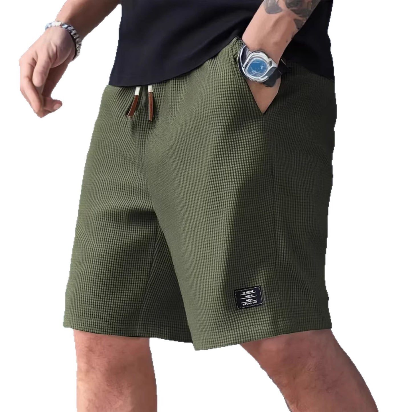 Mens Pineapple Pattern Casual Shorts