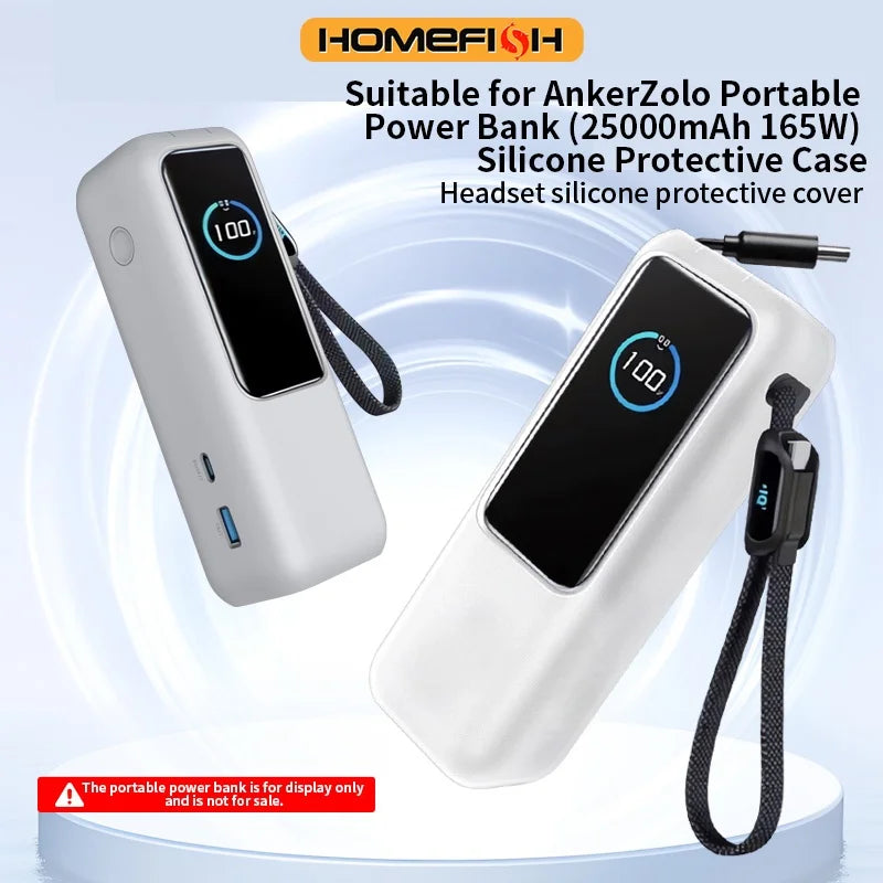 Suitable for Anker Zolo Portable Power Bank (25000Mah 165W) - All-Round Silicone Protective Cover