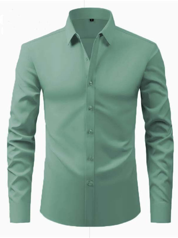 Mens Long Sleeve No-Iron Dress Shirt