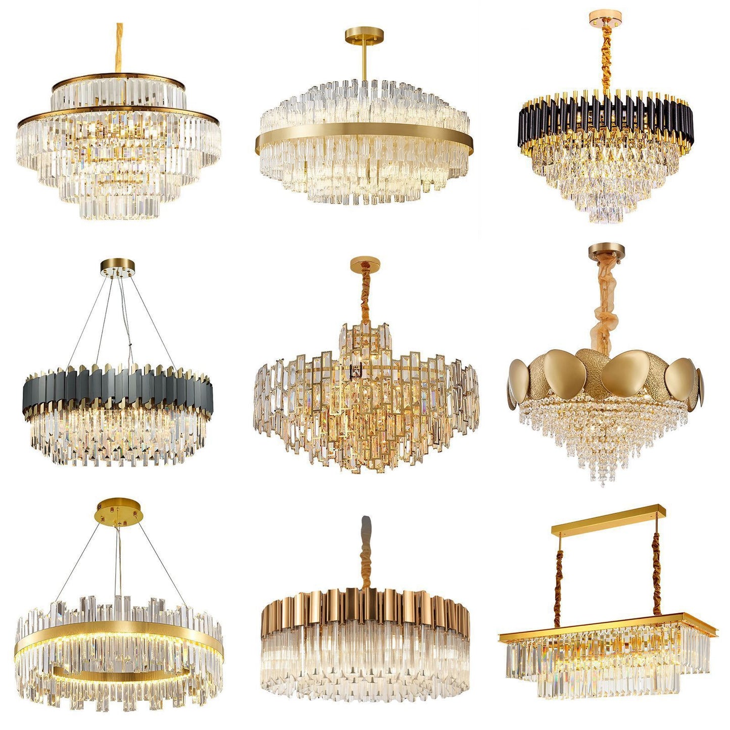 Modern Crystal Chandelier LED Lighting for Living Room Dining