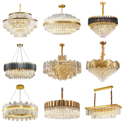 Modern Crystal Chandelier LED Lighting for Living Room Dining