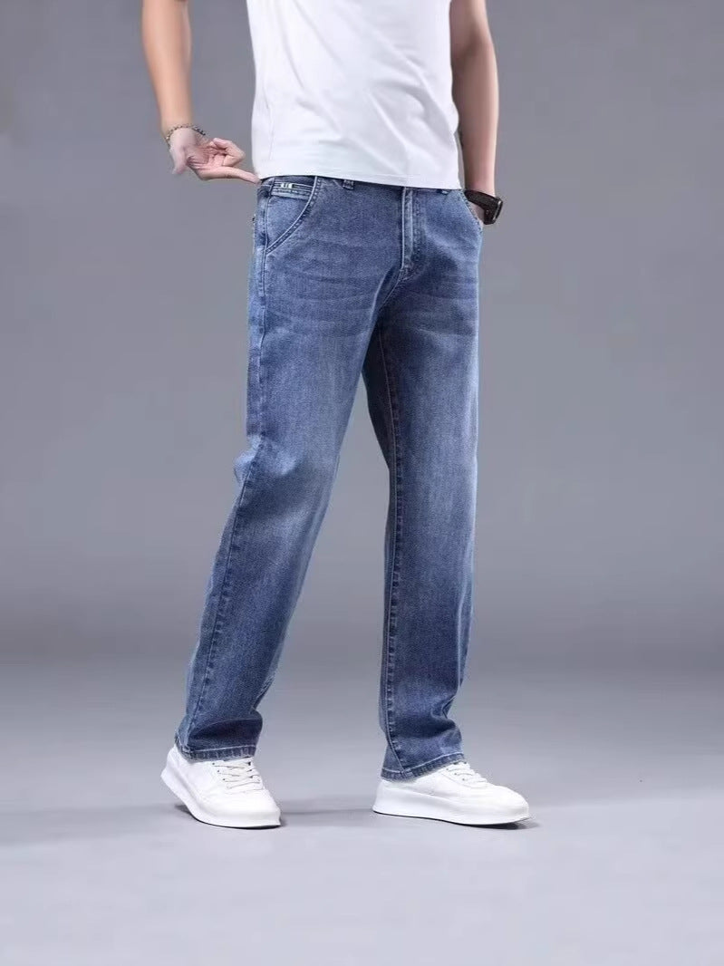 Mens Stretch Straight Leg Denim Pants