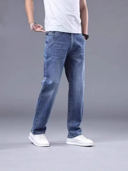 Mens Stretch Straight Leg Denim Pants