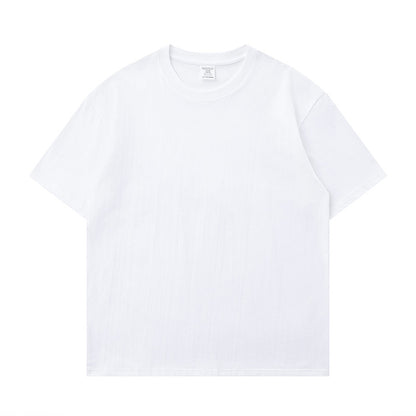 Unisex Couple Loose Half-Sleeve Round Neck Base Shirt