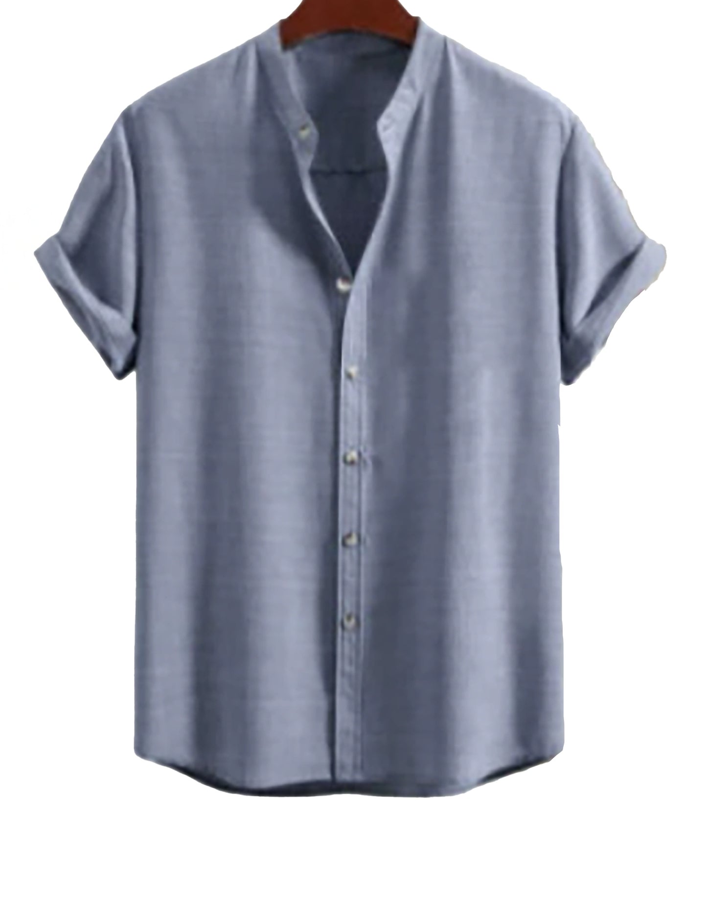 Men's Stand Collar Casual Shirt Set