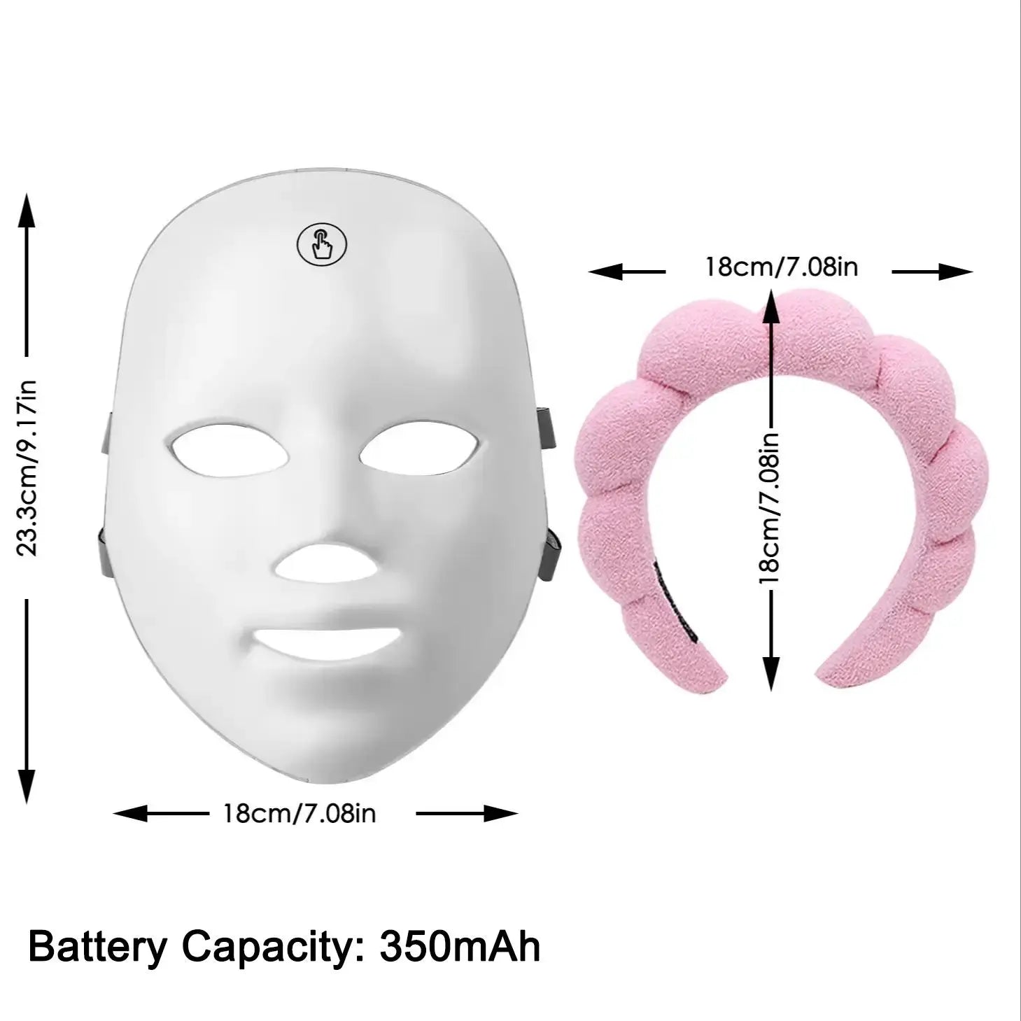 7 Color LED Beauty Mask, Facial Mask, LED Face Mask Comfort Skin Care Mask, Skincare Face Tool, Ideal Gift for Women, Birthday Gifts