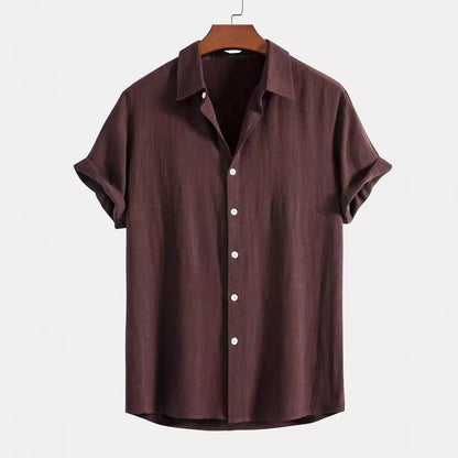 Men's Stand Collar Casual Shirt Set
