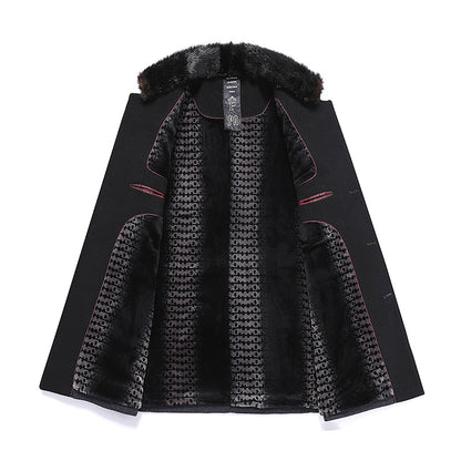 Men's Wool Stand Collar Winter Coat