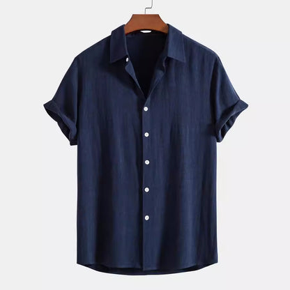 Men's Stand Collar Casual Shirt Set