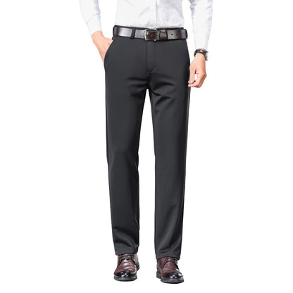 Elastic Straight Leg Casual Trousers for Men