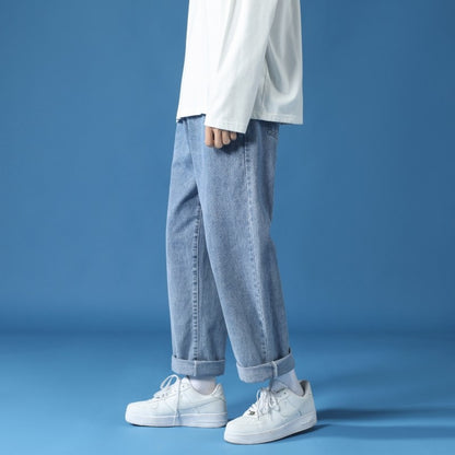 Mens Straight Loose Casual Jeans