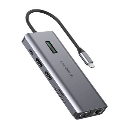Choetech 12in1 USB-C HUB szürke (HUB-M26)