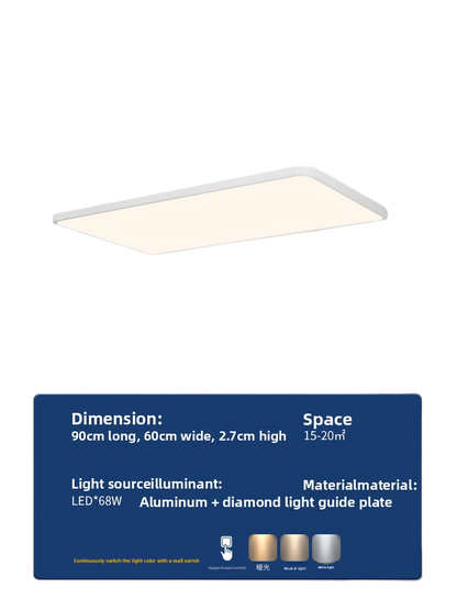 Ultra-Thin Smart Ceiling Lamp with Dimmable Lighting