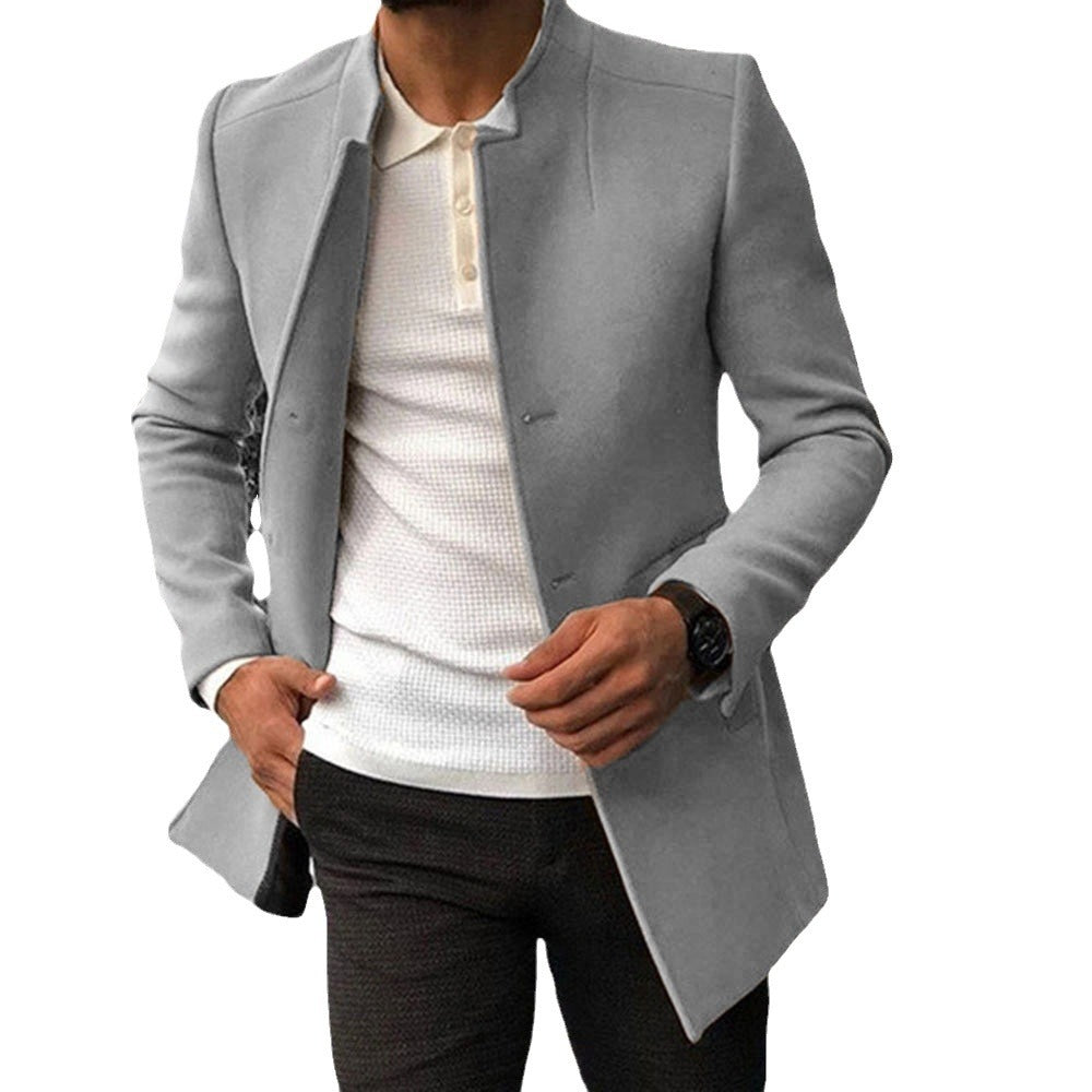 Men's Slim-Fit Woolen Coats