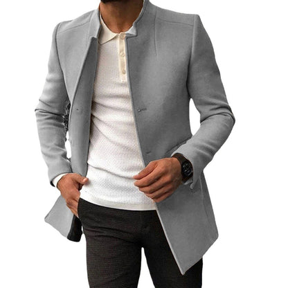 Men's Slim-Fit Woolen Coats