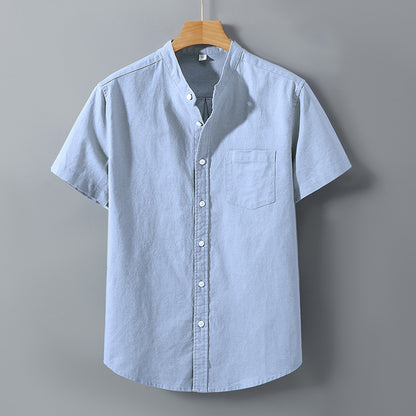 Mens Short Sleeve Linen Blend Shirt