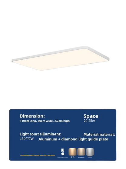 Ultra-Thin Smart Ceiling Lamp with Dimmable Lighting