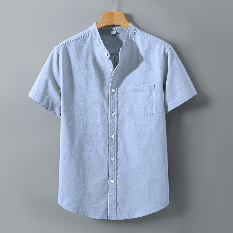 Mens Short Sleeve Linen Blend Shirt