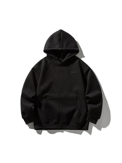 Heavyweight Cotton Blend Hooded Pullover Sweatshirt