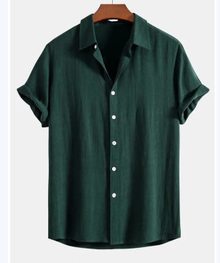 Men's Stand Collar Casual Shirt Set