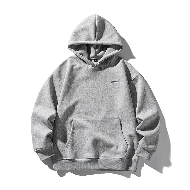 Heavyweight Cotton Blend Hooded Pullover Sweatshirt