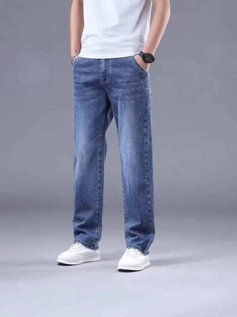 Mens Stretch Straight Leg Denim Pants