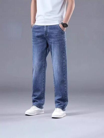 Mens Stretch Straight Leg Denim Pants