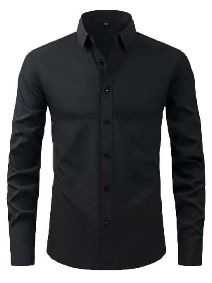 Mens Long Sleeve No-Iron Dress Shirt