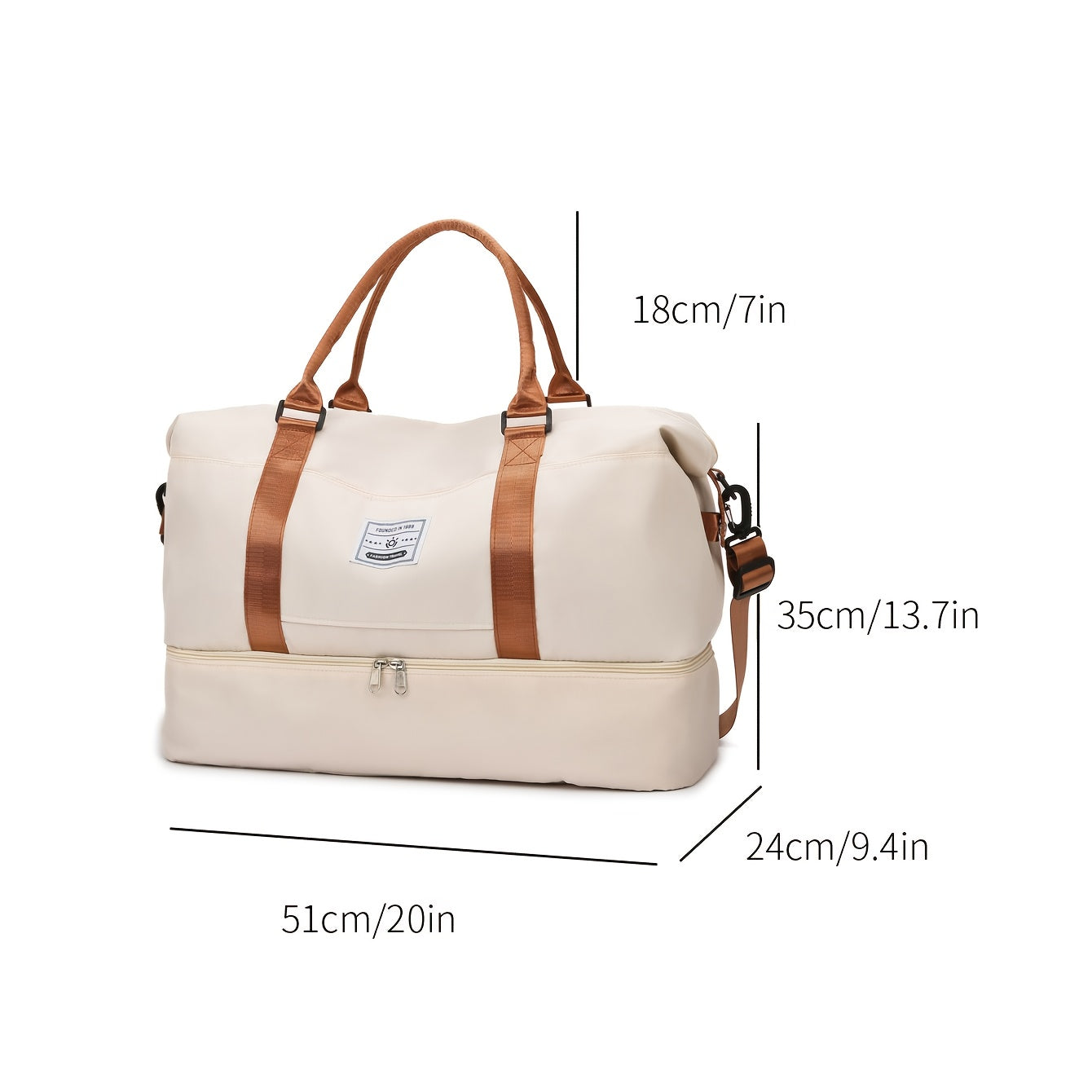 Travel Gym Bag with Wet & Dry Separation