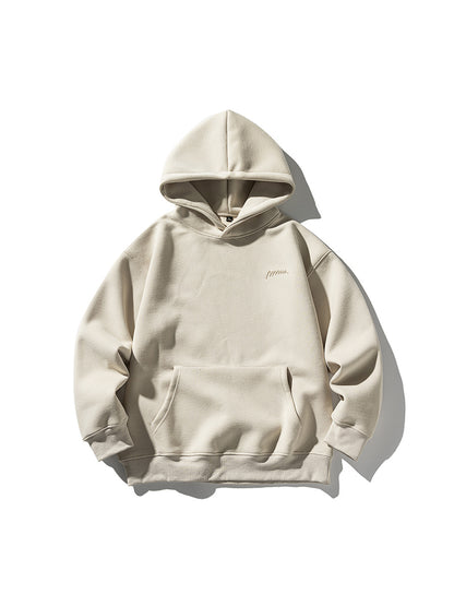 Heavyweight Cotton Blend Hooded Pullover Sweatshirt