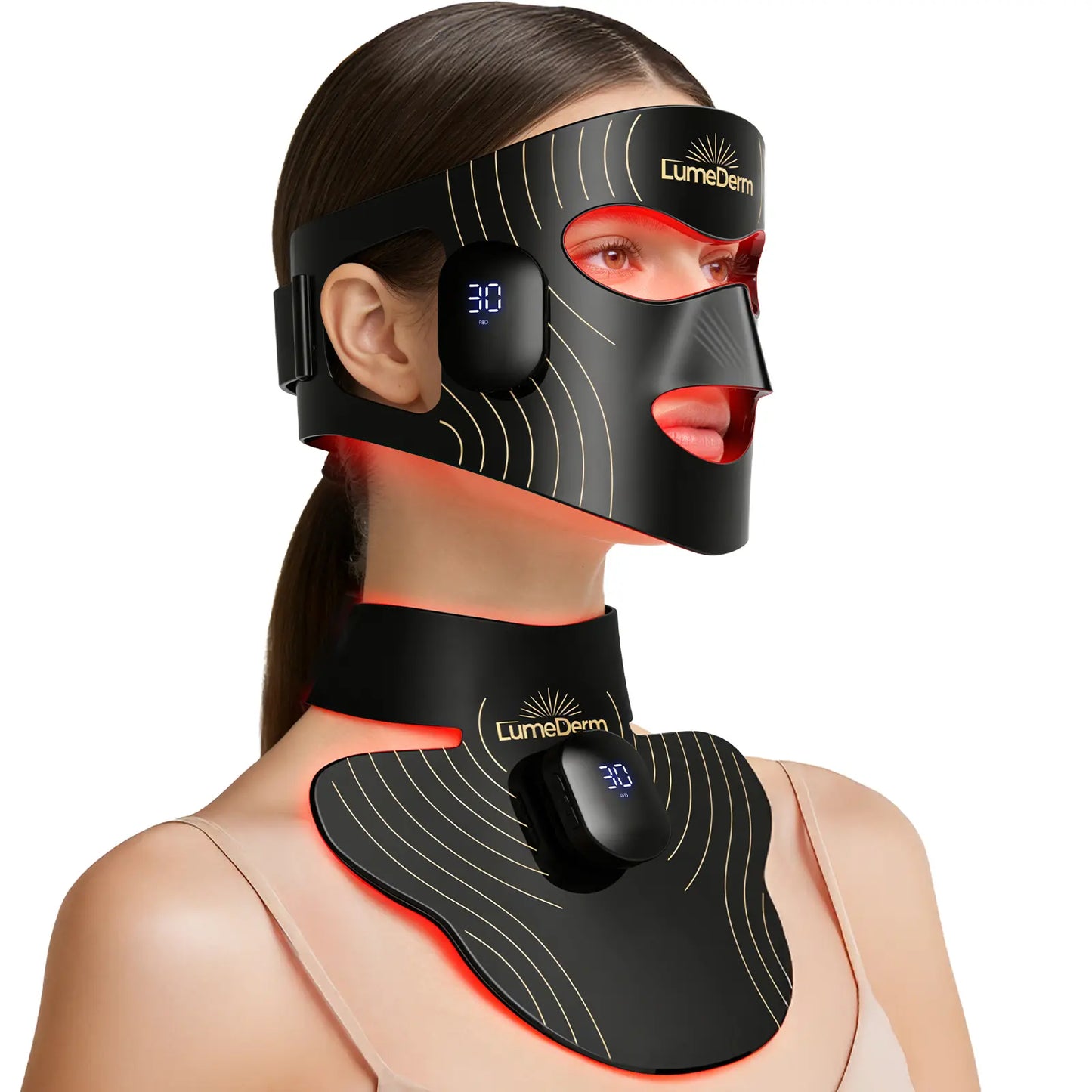 Lumederm GLOW Wireless LED Face Mask-With Red Light Therapy, 2-Year Warranty, Portable and Rechargeable for LED Facial Mask Skincare at Home and Travel, the Ultimate Gift Choice for This Season,Father'Sdaygifts,Summerhairstyles