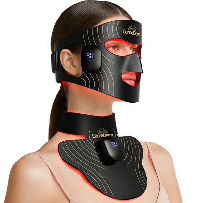 Lumederm GLOW Wireless LED Face Mask-With Red Light Therapy, 2-Year Warranty, Portable and Rechargeable for LED Facial Mask Skincare at Home and Travel, the Ultimate Gift Choice for This Season,Father'Sdaygifts,Summerhairstyles