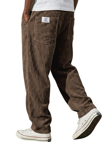 Mens Straight Leg Casual Pants