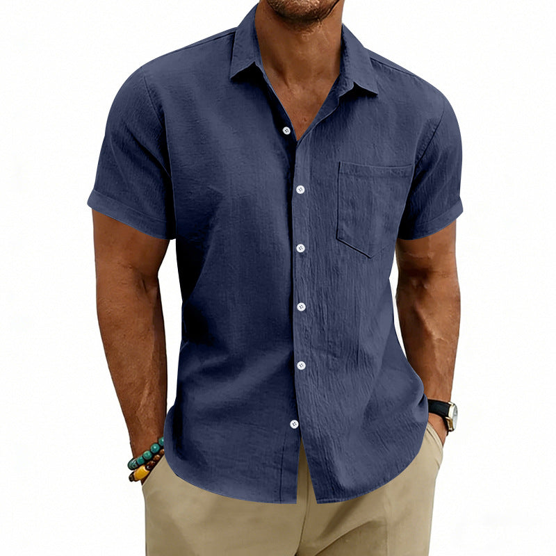 Men's Linen Short-Sleeved Shirts