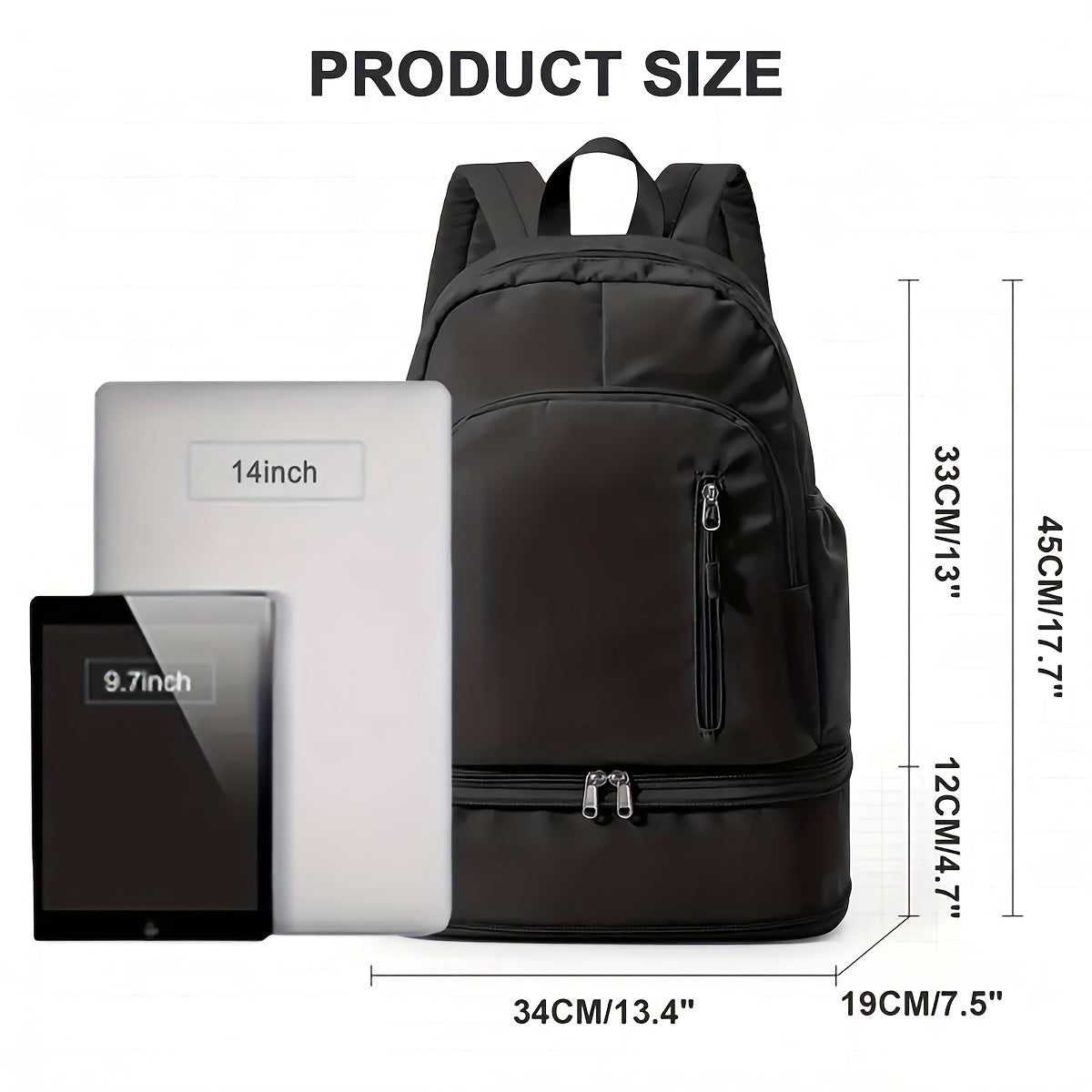 NNETM Multi-Compartment Travel Backpack