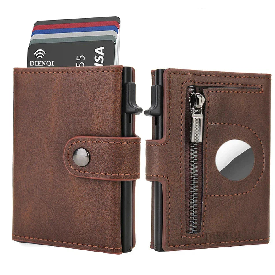 Anti-Theft Rfid Wallet With Holder For Men (Brown)